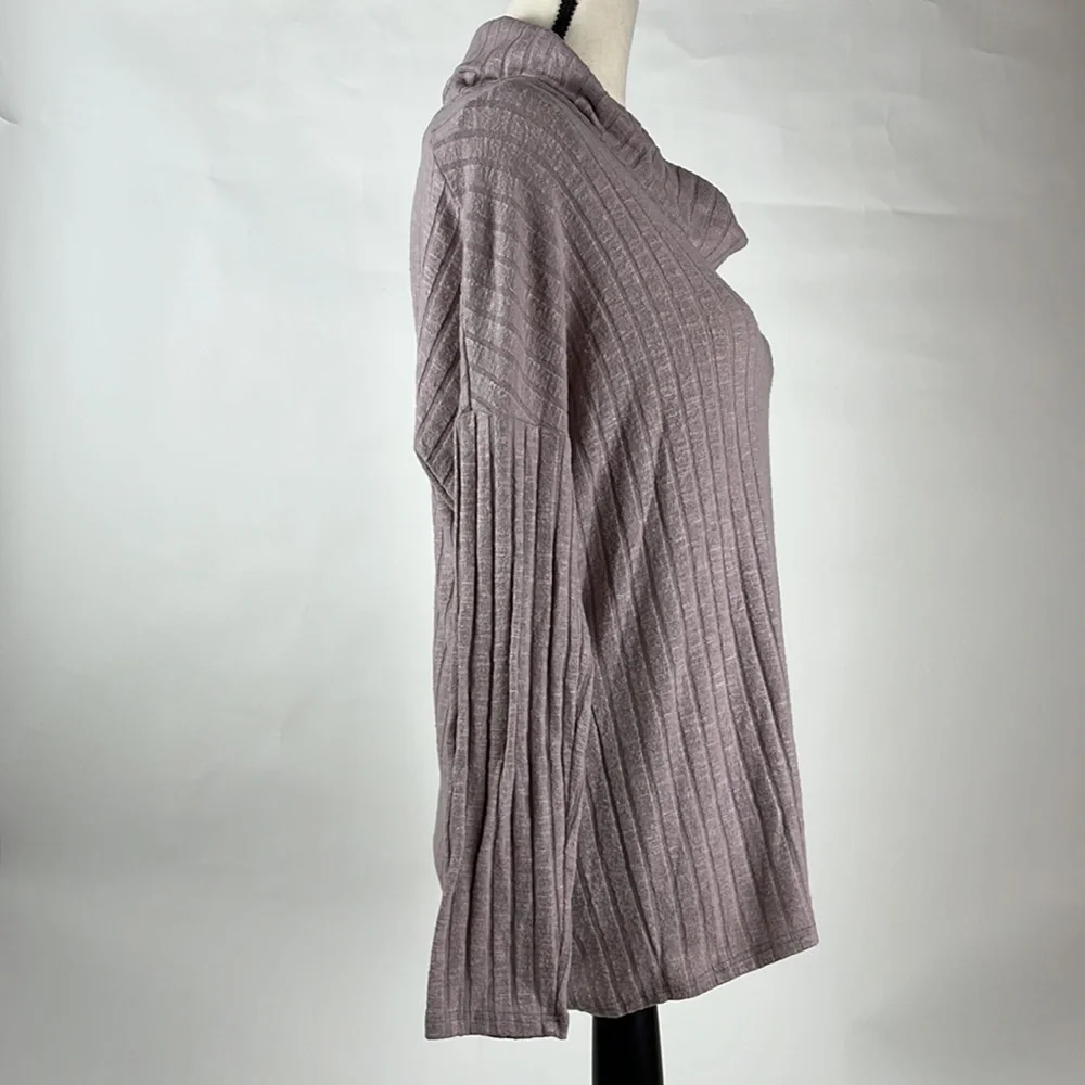 Green Envelope mauve cowl neck pull over long sleeve top - size small - Picture 3 of 8